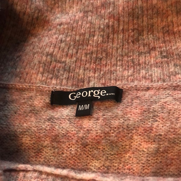 COPY - Off-shoulder, Cowlneck Pink/Heather Grey Sweater - Picture 12 of 13